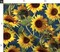 Sunflower, Summer, Floral, Boho, Bohemian, Sunshine, Yellow, Dark Blue, Painting, Botanical, Impressionist Custom Printed Fabric by Spoonflower Various Fabrics by the Yard or Fat Quarter